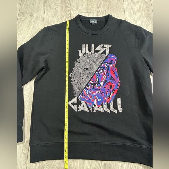 Just Cavalli Lion Logo Printed Crewneck Sweatshirt - Picture 10 of 12
